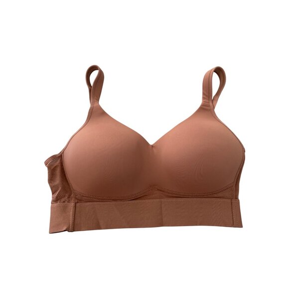 Rhonda Shear Wrap Back Molded Cup Bra Size Large Brown Full Coverage Intimate - Picture 2 of 10